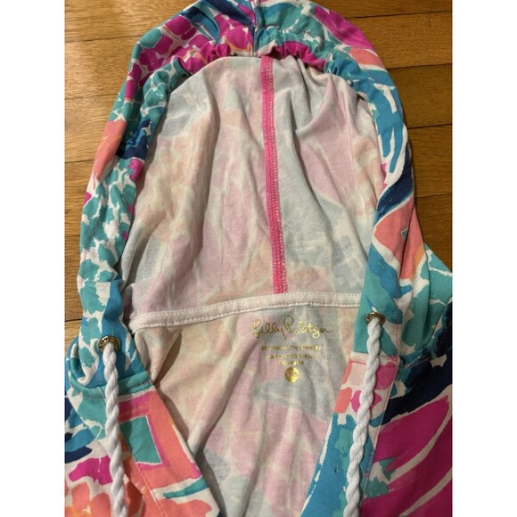 Lilly Pulitzer XXS Rylie UPF 50+ Goombay Smashed Pineapple Hooded Cover Up Dress - Picture 3 of 7